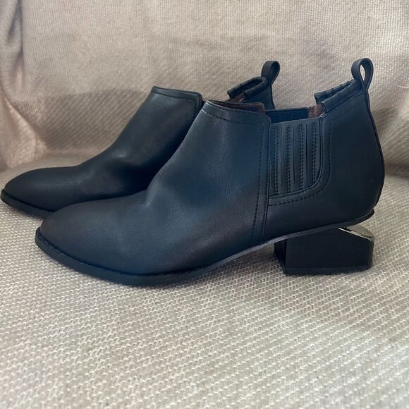 Ankle Chelsea Boots with Cutout Heels - Picture 2 of 8